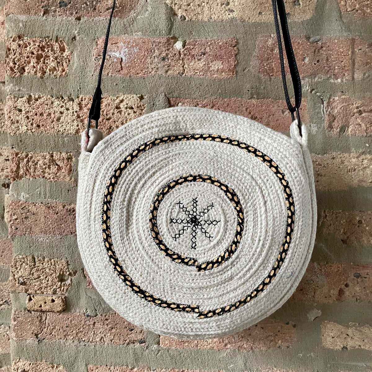 accent rope shoulder bag／black star accent rope shoulder bag／black accent rope shoulder bag