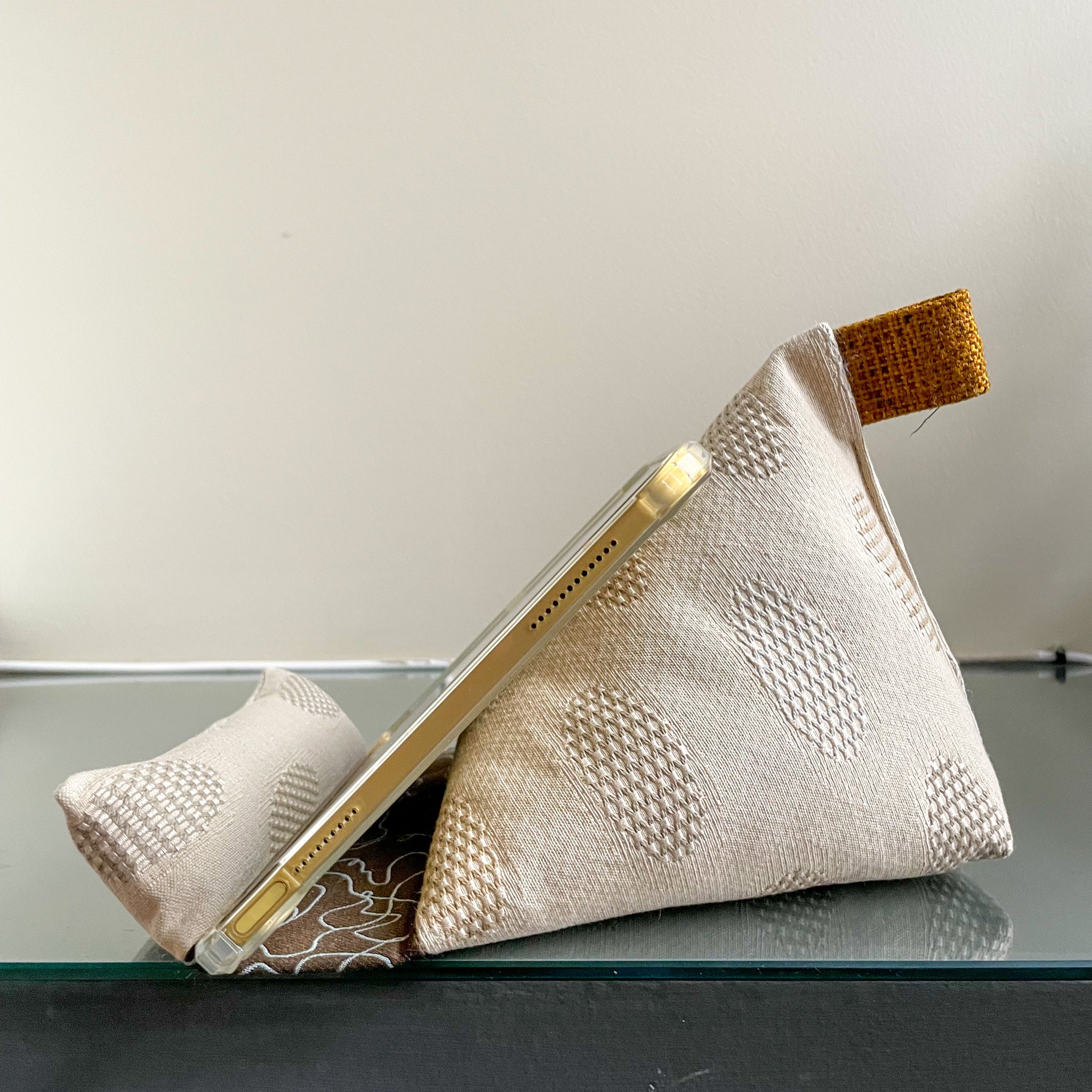 Neutral and White Tablet Pillows