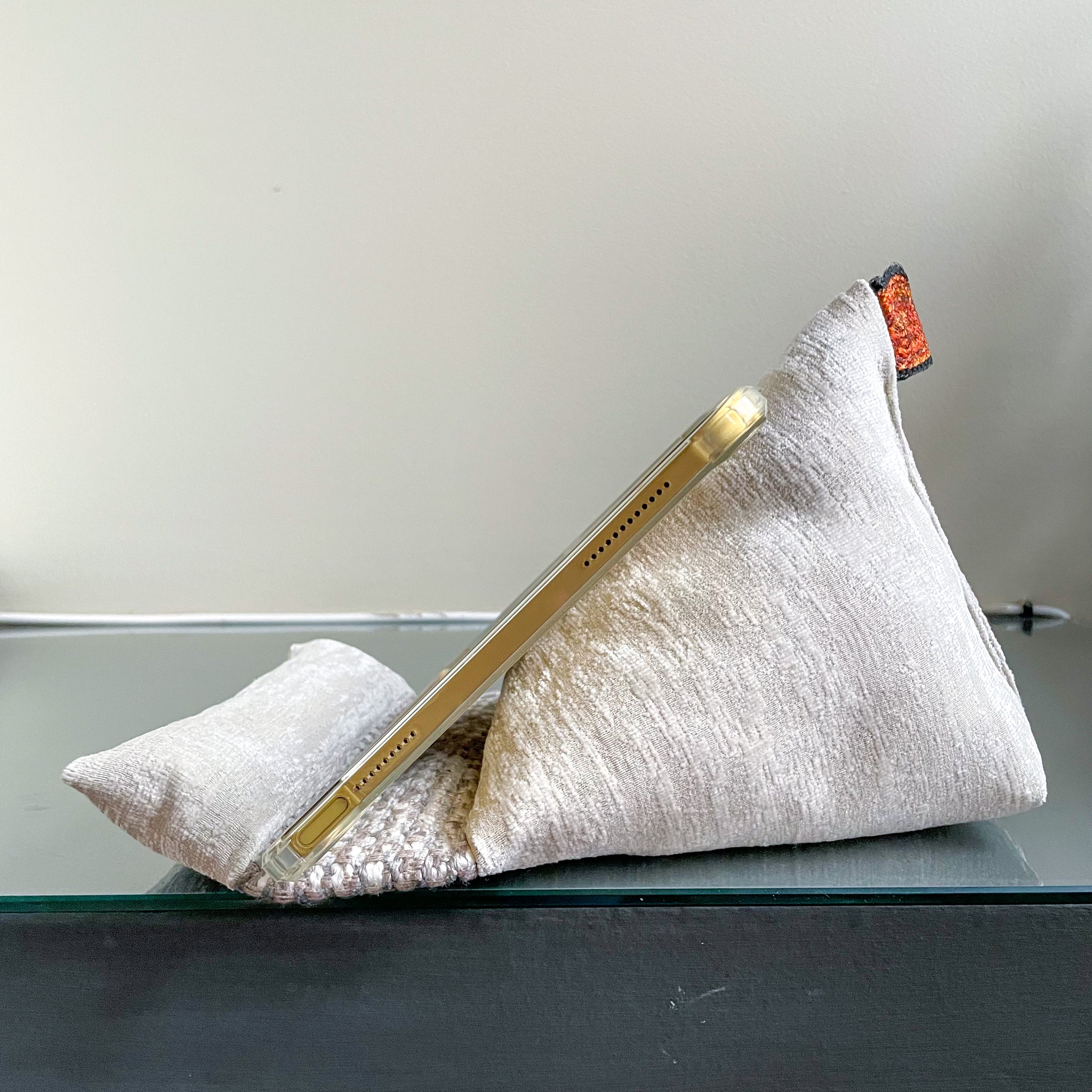 Neutral and White Tablet Pillows