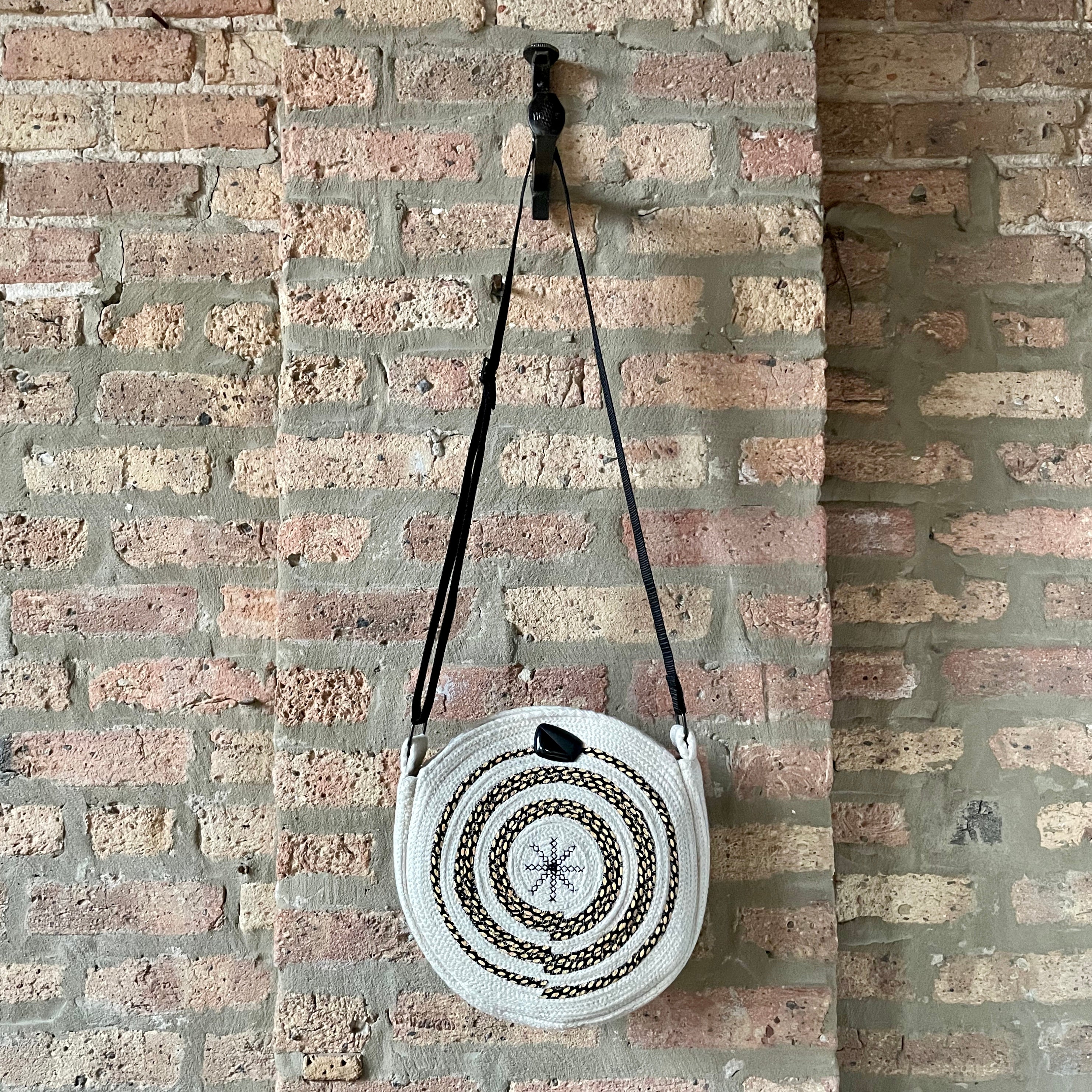 accent rope shoulder bag／black